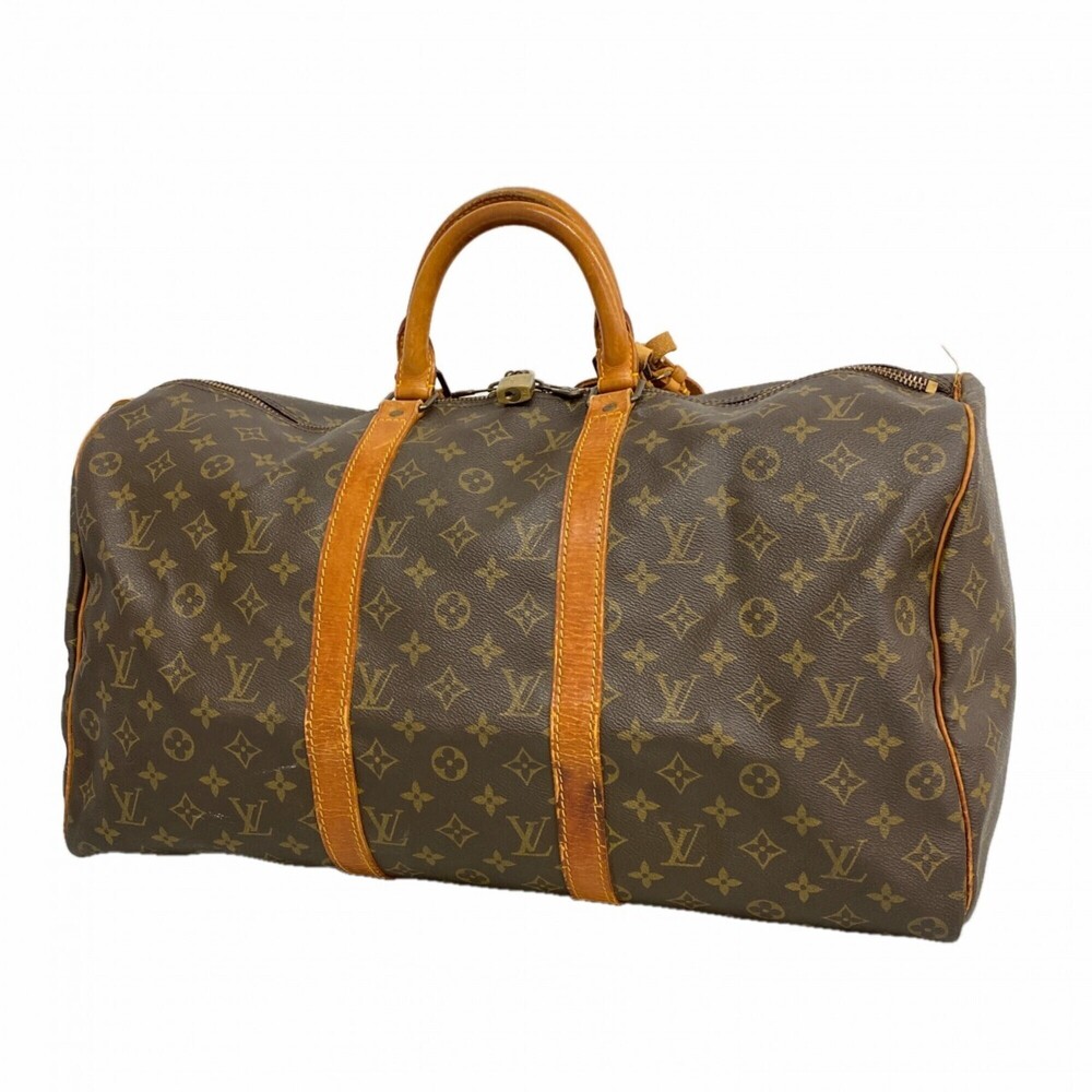 LOUIS VUITTON Brown Monogram Keepall 50 Boston Bag - Picture 1 of 13